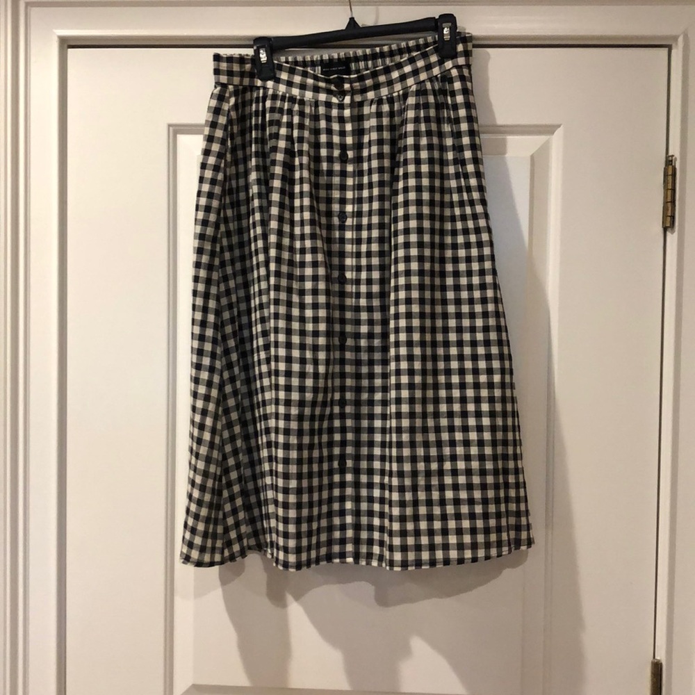 Button Up Gingham Summer Skirt